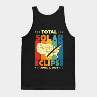 Totla Solar Eclipse 2024 America Path of Totality Spring 4.08.24 Total Solar Eclipse 2024 Tank Top